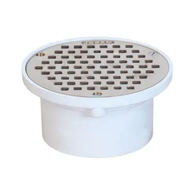 drenaje de piso redonda cuerpo pvc rejilla redonda